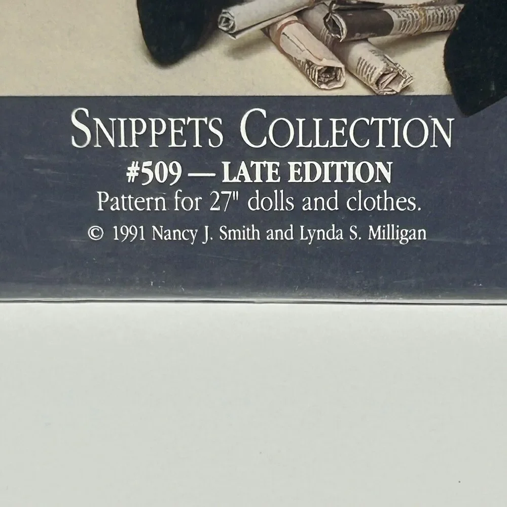 NEW Vintage Dream Spinners 1991 Sewing Pattern Late Edition Newsboy Doll #509